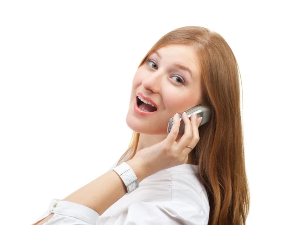 Business woman using mobile phone — Stock Photo, Image