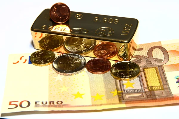 Ouro e Geld — Fotografia de Stock
