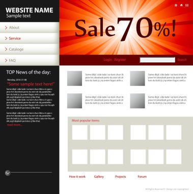 Web site design template clipart