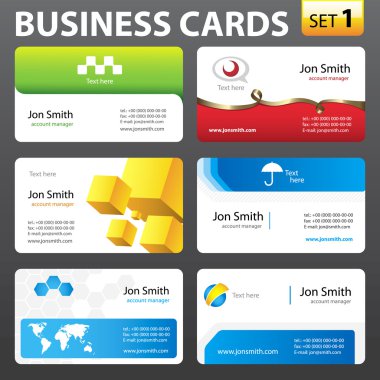 Business card set. clipart