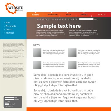 Web site design template clipart