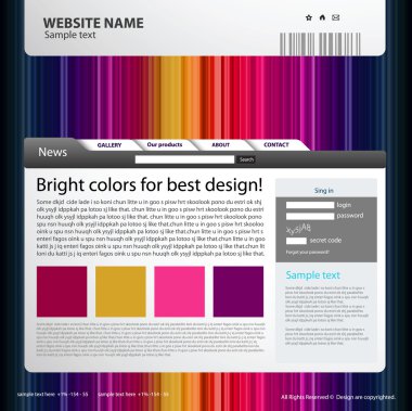 Web site design template clipart