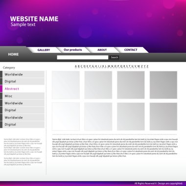 Web site design template clipart