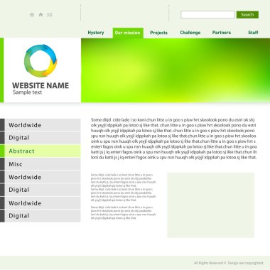 Web site design template clipart