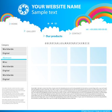 Web site design template clipart