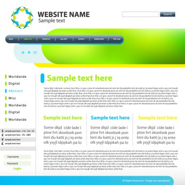 Web site design template clipart