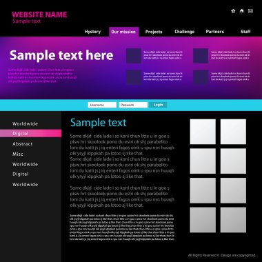 Web site design template clipart