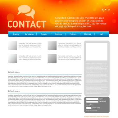 Web site design template clipart