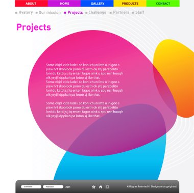 Web site design template clipart