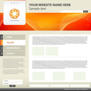 Web site design template clipart