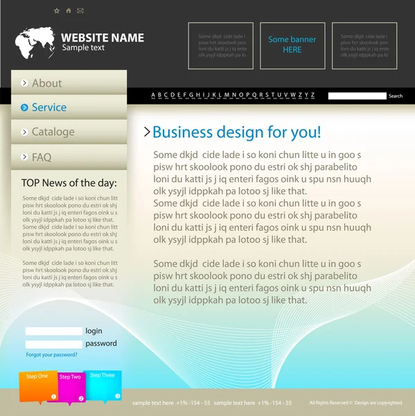 Πρότυπο σχεδίασης Web site — Διανυσματικό Αρχείο