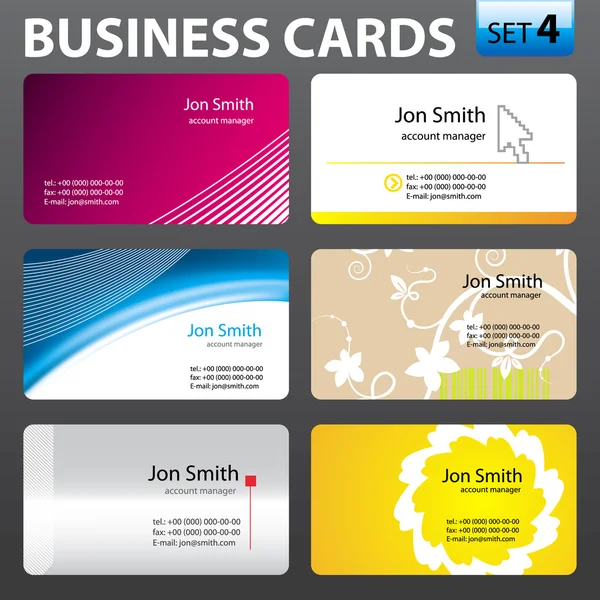 ビジネス カードのセット. — ストックベクタ