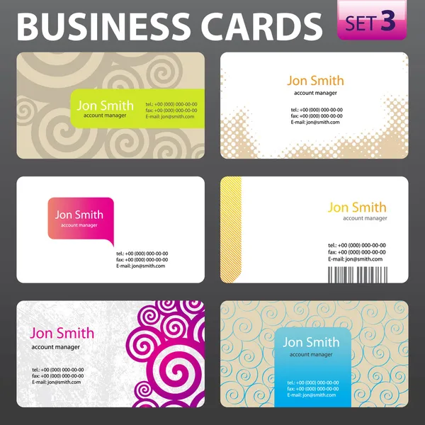 ビジネス カードのセット. — ストックベクタ