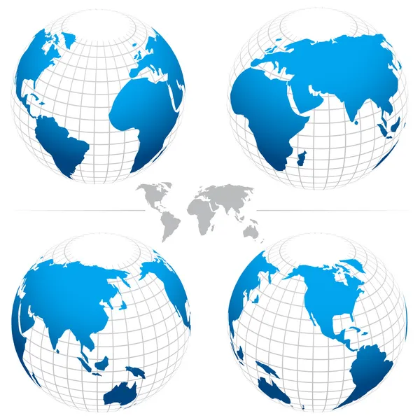 Globe ikony. — Stockový vektor