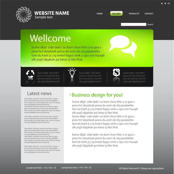 Šablona návrhu webu — Stockový vektor