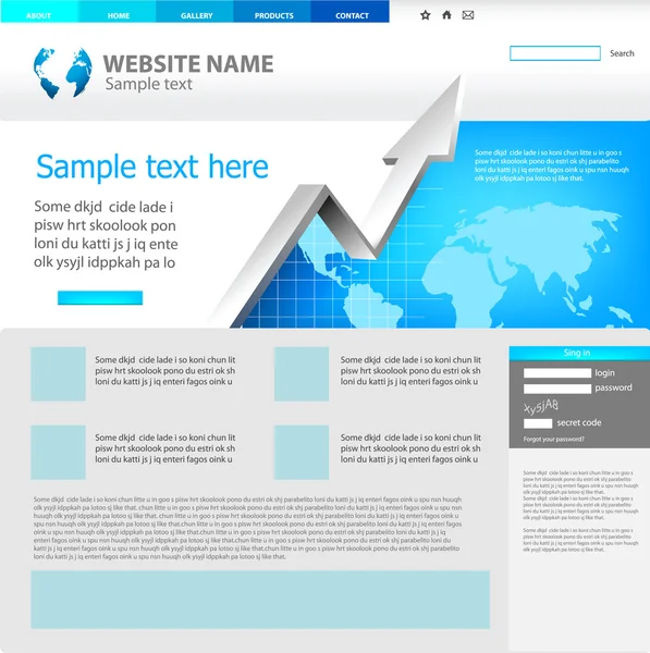 Modèle de conception de site Web — Image vectorielle