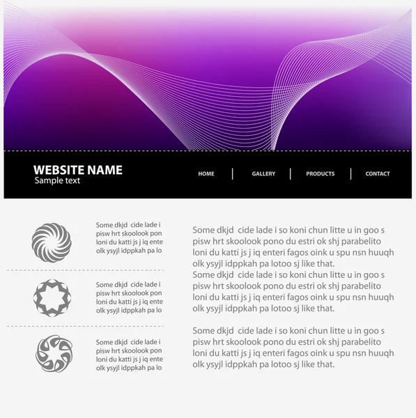 Webhely tervezősablon — Stock Vector