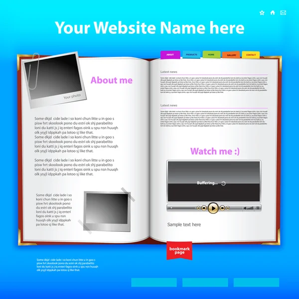 Πρότυπο σχεδίασης Web site Εικονογράφηση Αρχείου