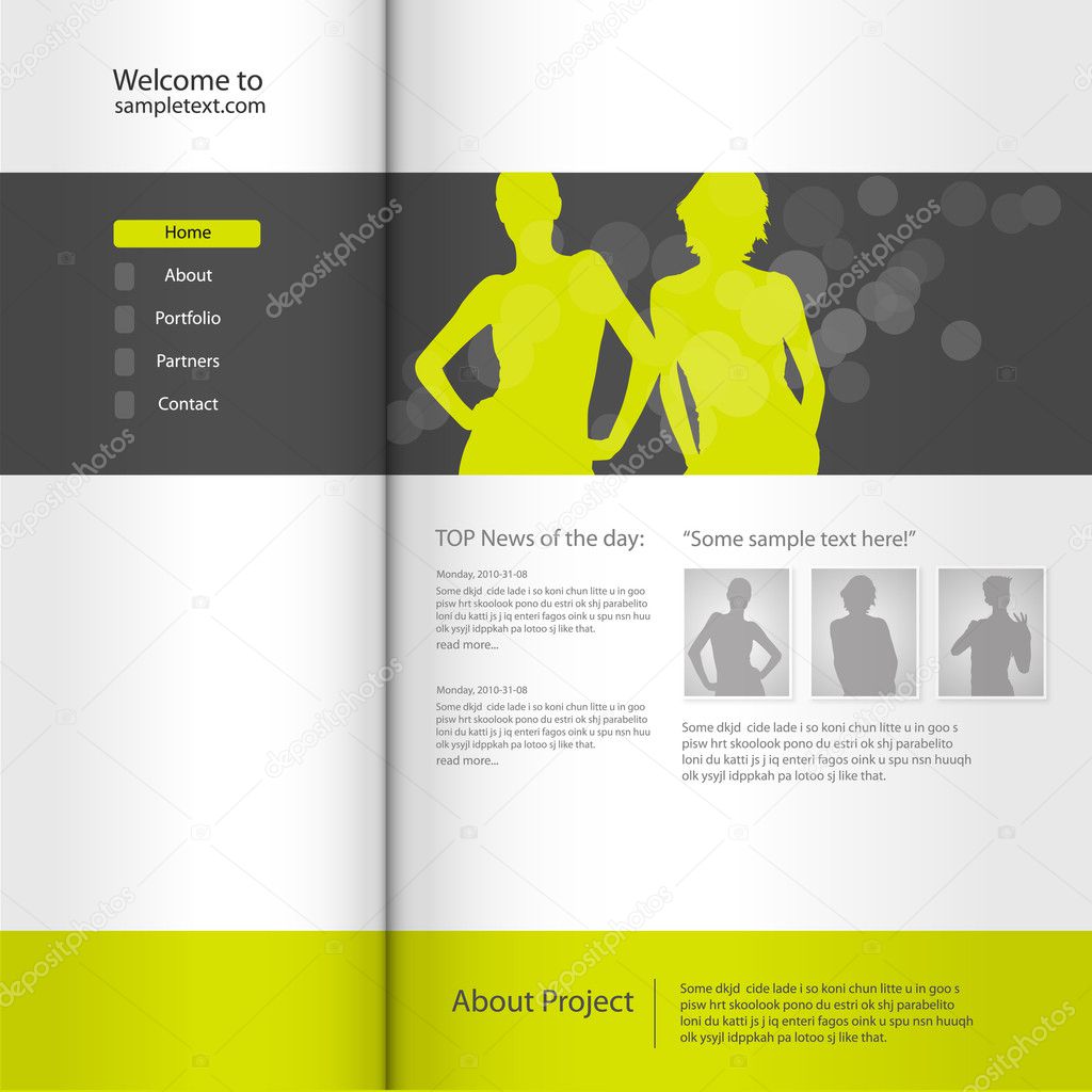 Web site design template