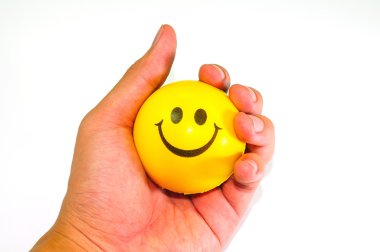 Isolated image of a yellow toy ball clipart