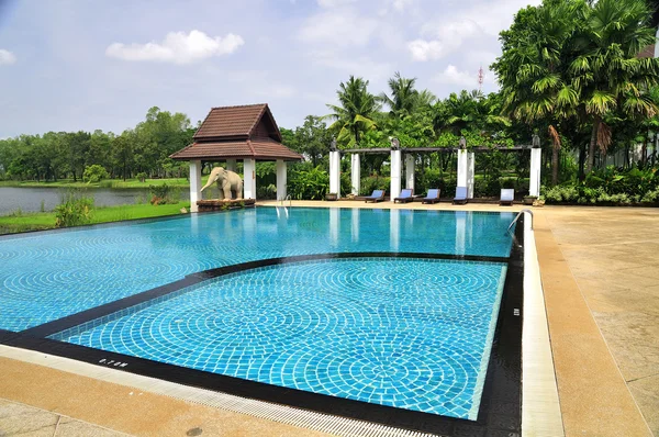 Thailand resort en zwembad Stockfoto