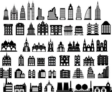 Vector houses clipart