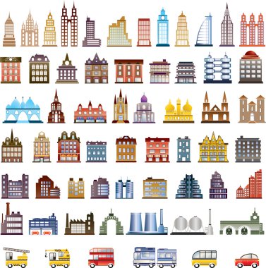 Vector houses clipart