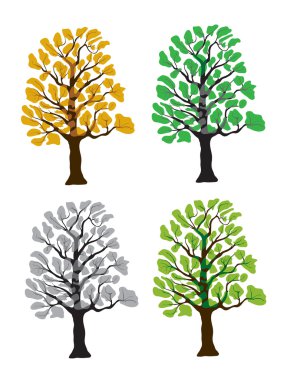 Vector trees2 clipart