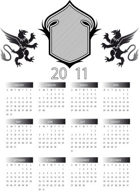 2011 Calendar clipart
