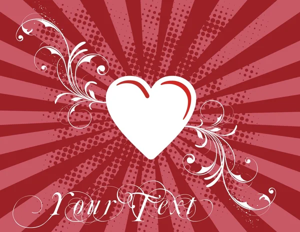 Valentine Day Texture Heart Floreal Designs — стоковый вектор