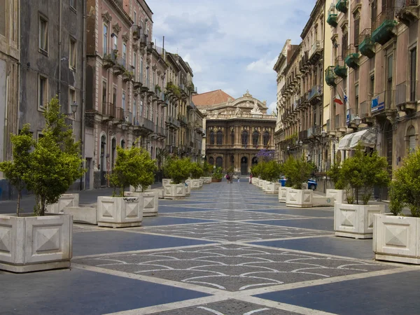 Straße von Catania, Italien — Stockfoto
