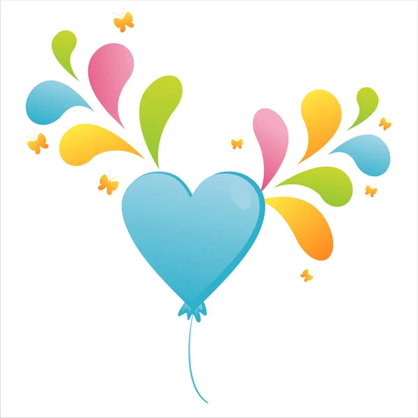 Sıçrama ile balon — Stok Vektör