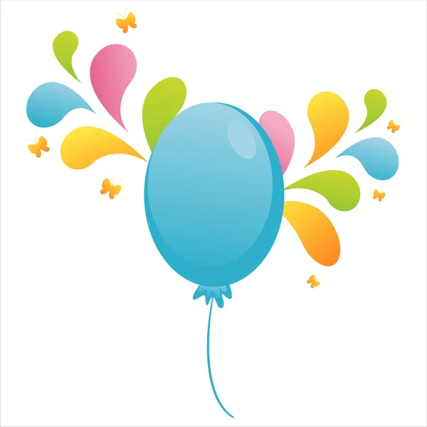 Balloon with splash — Stock Vector