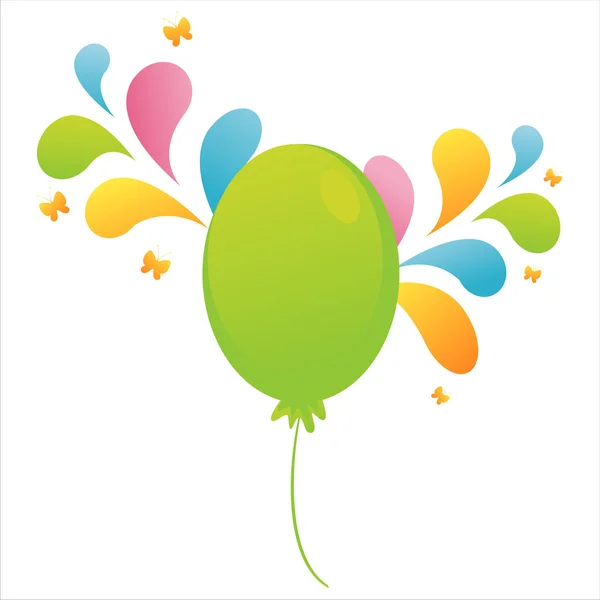 Balloon with splash — Stock Vector