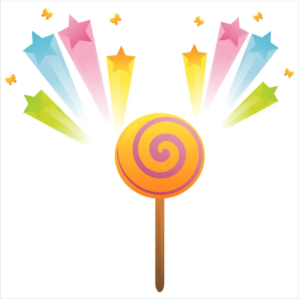 Lollipop with splash — Stock Vector