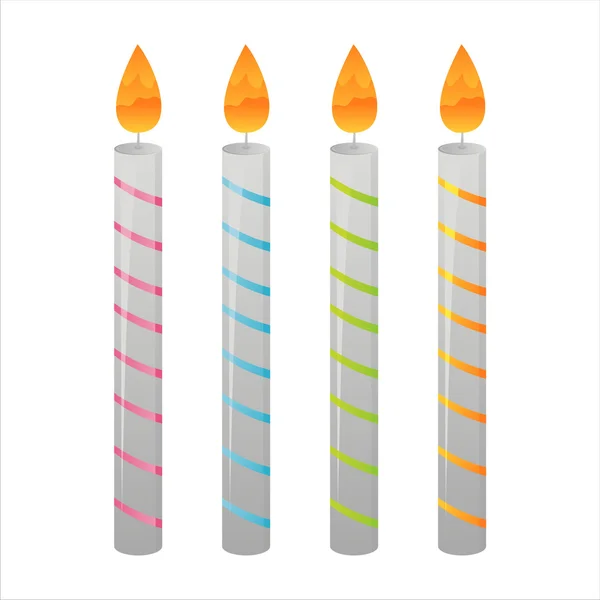 Birthday candles — Stock Vector