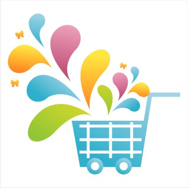 Basket with splash clipart