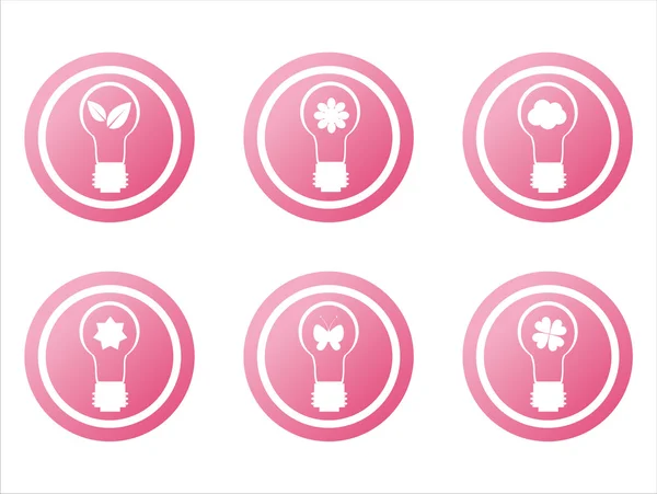 Panneaux de lampe eco rose — Image vectorielle