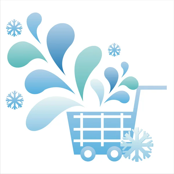 Winter basket — Stock Vector
