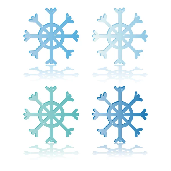 Flocons de neige brillants — Image vectorielle