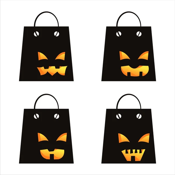 Halloween shopping tassen — Stockvector