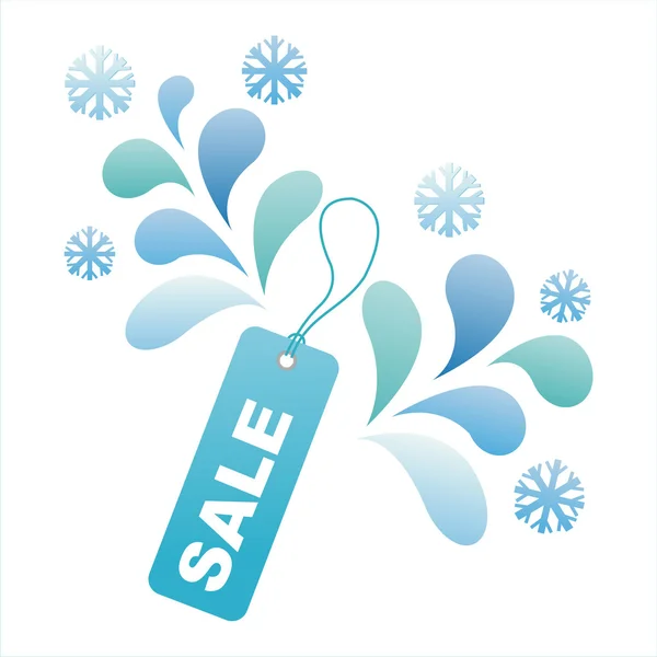 Winter sale tag — Stock Vector