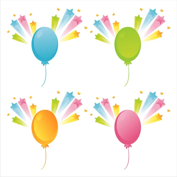 Ballonger med stänk — Stock vektor