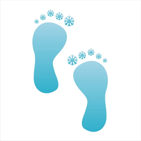 Βήματα πόδι χειμώνα — Διανυσματικό Αρχείο