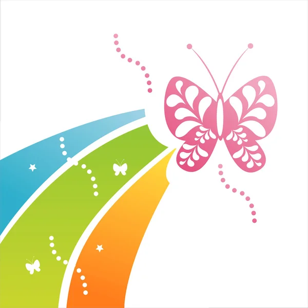 Hintergrund Schmetterling — Stockvektor