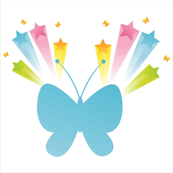 Butterfly with splash — Stock Vector
