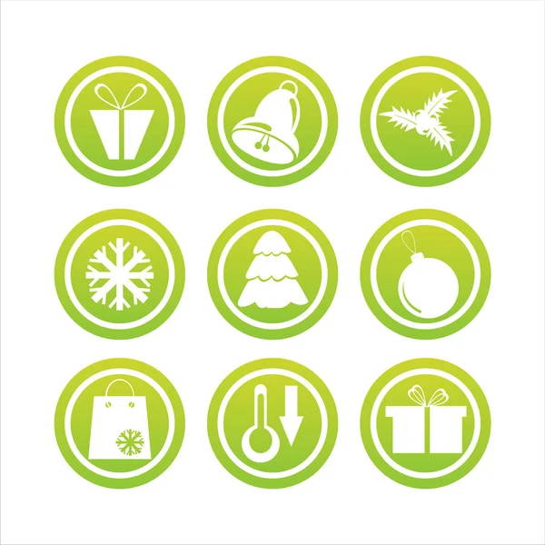 Panneaux verts de Noël — Image vectorielle