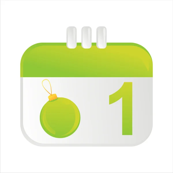 Christmas calendar icon — Stock Vector