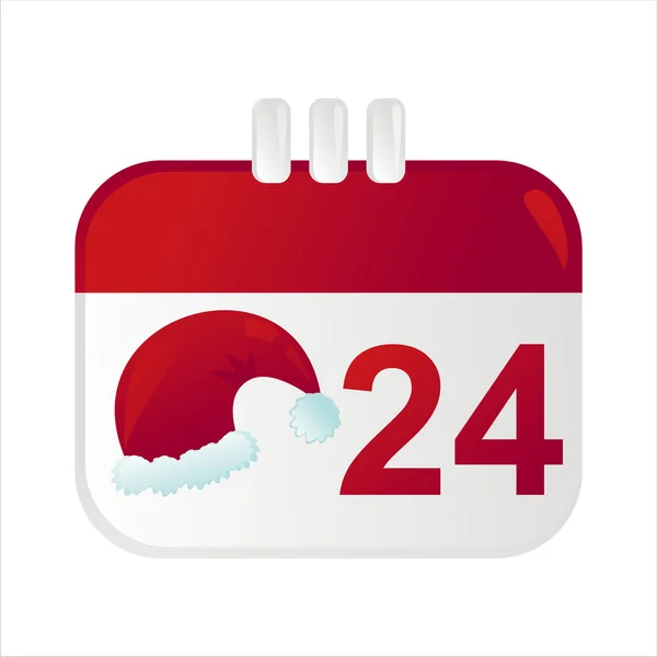 Christmas calendar icon — Stock Vector