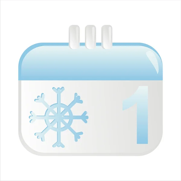 Calendario de invierno — Vector de stock